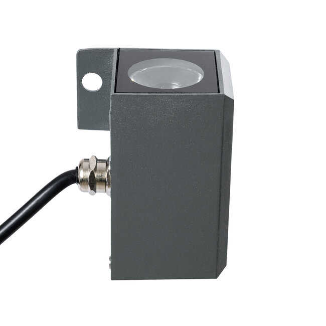 WALLDONA 90730 Γωνιακό Φωτιστικό LED 10W 1050lm 10° DC 24V Αδιάβροχο IP66 Ultra Θερμό Λευκό 2200K Dimmable - CREE XPE Chip - Γκρι Ανθρακί - Μ8 x Π8 x Υ6cm - 3 Χρόνια Εγγύηση - 6