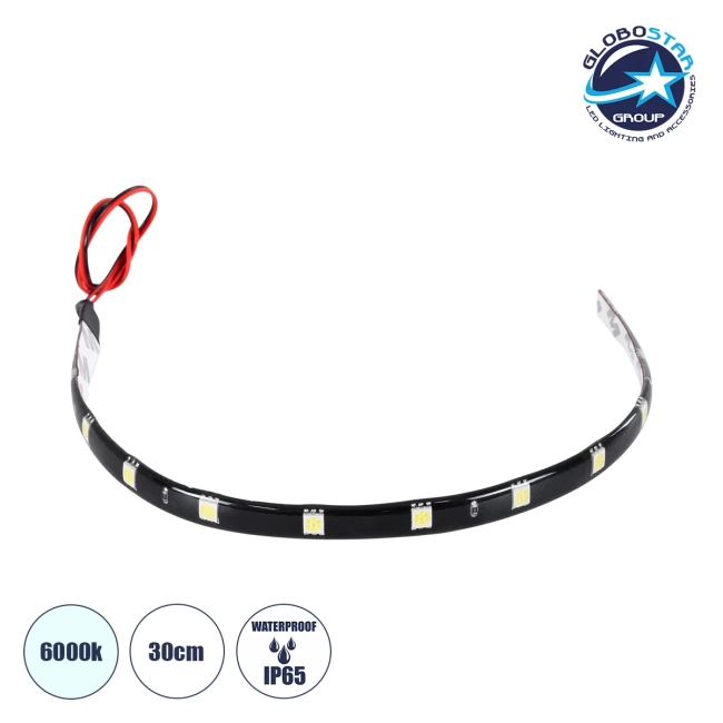 Αδιάβροχη Ταινία LED 30cm 15xSMD5050 12V IP65 Μ30 x Π1 x Υ0.3cm Ψυχρό Λευκό 6000K Αδιάβροχη Ταινία LED 30cm 15xSMD5050 12V IP65 Μ30 x Π1 x Υ0.3cm Ψυχρό Λευκό 6000K