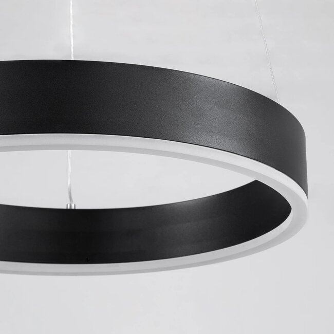 kelvo® VENOM KLV-101-0187 Κρεμαστό Φωτιστικό Οροφής LED 45W 4500lm 120° AC 220-240V IP20 Ρυθμιζόμενο Λευκό CCT με Χειριστήριο από 2700K έως 6000K Dimmable - Lumileds SMD Chip - Μαύρο Ματ - Μ60 x Π60 x Υ6.5cm - 3 Χρόνια Εγγύηση - 6