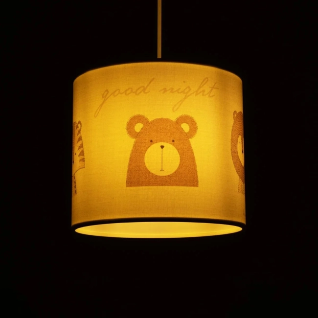  BEAR 204-0021 Παιδικό Κρεμαστό Φωτιστικό Οροφής με Ντουί 1 x E27 AC 220-240V IP20 - Πολύχρωμο - Μ24 x Π24 x Υ23cm - 3