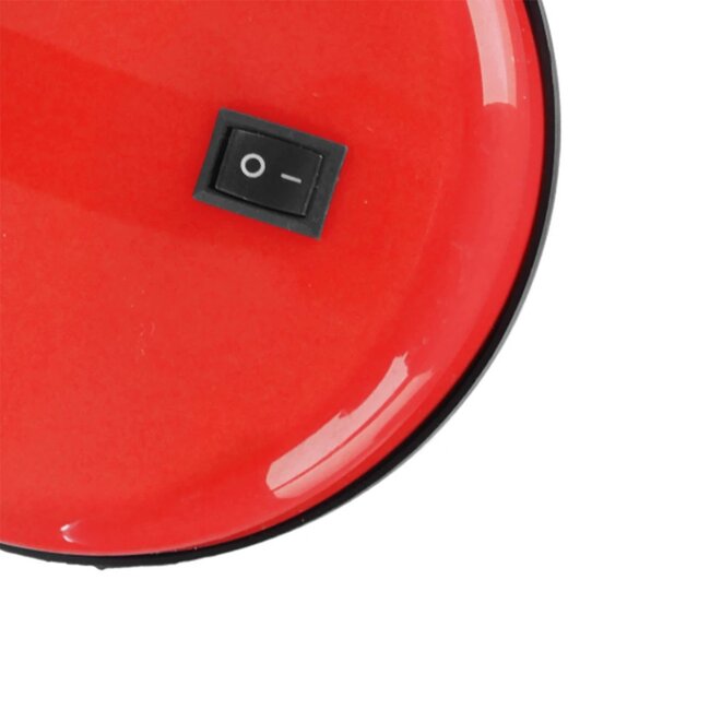 STUDENT GLB-102-0012 Μοντέρνο Επιτραπέζιο Φωτιστικό Πορτατίφ με Ντουί 1 x E27 AC 220-240V IP20 - Κόκκινο & Μαύρο - Μ14 x Π14 x Υ32cm - 11