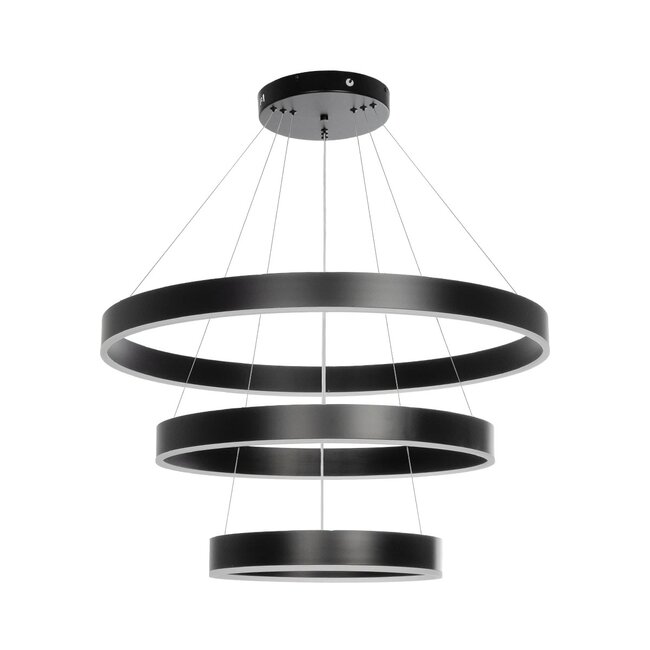 kelvo® VENOM KLV-101-0199-V2 Κρεμαστό Φωτιστικό Οροφής LED 120W 12000lm 120° AC 220-240V IP20 Ρυθμιζόμενο Λευκό CCT με Χειριστήριο από 2700K έως 6000K Dimmable - Lumileds SMD Chip - Μαύρο Ματ - Μ80 x Π80 x Υ80cm - 3 Χρόνια Εγγύηση - 5