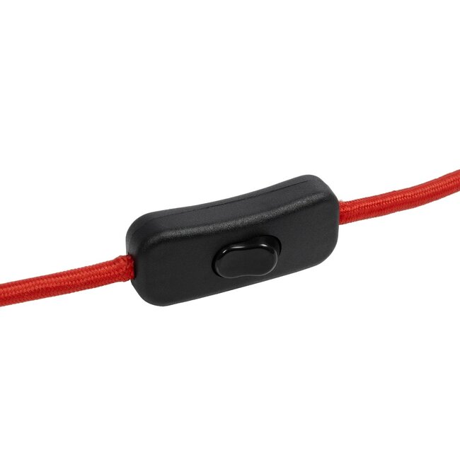 WHIP 77666 Μοντέρνο DIY Φωτιστικό με Υφασμάτινο Καλώδιο, Ντουί 1 x E27, Διακόπτη On/Off & Πρίζα AC 220-240V IP20 - Κόκκινο & Μαύρο - Μ140 x Π4 x Υ4cm - 3 WHIP 77666 Μοντέρνο DIY Φωτιστικό με Υφασμάτινο Καλώδιο, Ντουί 1 x E27, Διακόπτη On/Off & Πρίζα AC 220-240V IP20 - Κόκκινο & Μαύρο - Μ140 x Π4 x Υ4cm - 3