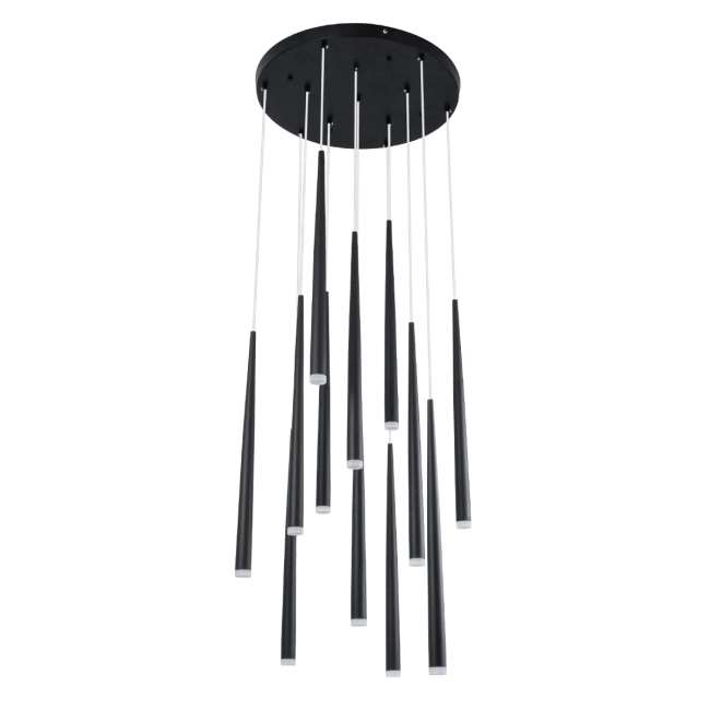  TEARS 61313 Μοντέρνο Κρεμαστό Φωτιστικό Οροφής LED 36W 3960lm 180° AC 220-240V IP20 Ρυθμιζόμενο Λευκό CCT με Χειριστήριο από 2700K έως 6000K Dimmable - Lumileds SMD Chip - Μαύρο - Μ60 x Π60 x Υ51.5cm - 3 Χρόνια Εγγύηση - 3