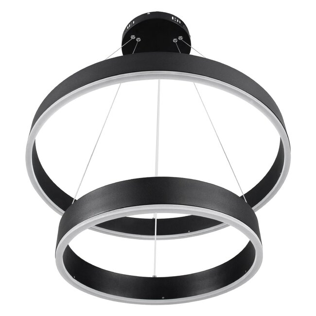 kelvo® VENOM KLV-101-0196-V2 Κρεμαστό Φωτιστικό Οροφής LED 75W 7500lm 120° AC 220-240V IP20 Ρυθμιζόμενο Λευκό CCT με Χειριστήριο από 2700K έως 6000K Dimmable - Lumileds SMD Chip - Μαύρο Ματ - Μ60 x Π60 x Υ40cm - 3 Χρόνια Εγγύηση - 7