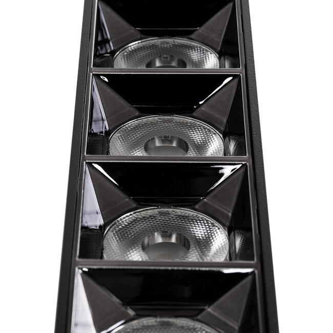 LUMINAR SUPERIOR 60329 Επιφανειακό LED Spot Downlight TrimLess 20W 2700lm 36° AC 220-240V IP20 Μ19.5 x Π4.2 x Υ6.6cm - Μαύρο με Κάτοπτρο Χρωμίου - Θερμό Λευκό 2700K - Bridgelux High Lumen Chip Gen2 - TÜV Certified Driver - 5 Years Warranty - 8