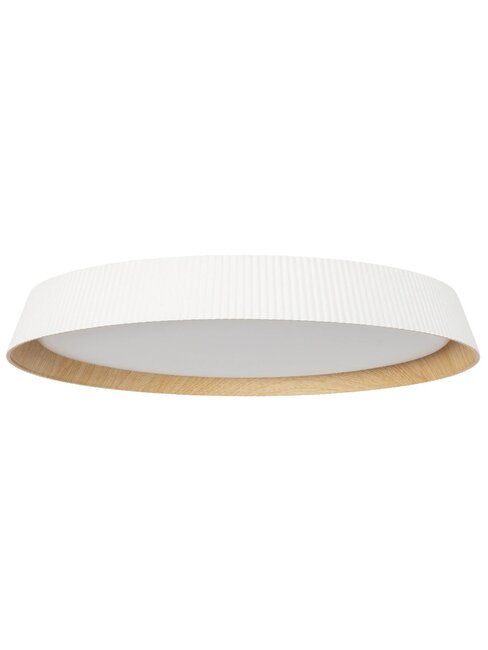 kelvo® LUMORA KLV-101-0583-V2 Φωτιστικό Οροφής LED 36W 3600lm 120° AC 220-240V IP20 Ρυθμιζόμενο Λευκό CCT με Διακόπτη στο Driver 2700K/4500K/6000K Triac Dimmable - Lumileds SMD Chip & ENEC/TÜV Driver - Λευκό Ματ & Εφέ Ξύλου - Μ53 x Π53 x Υ7cm - 5 Χρόνια Εγγύηση - 4