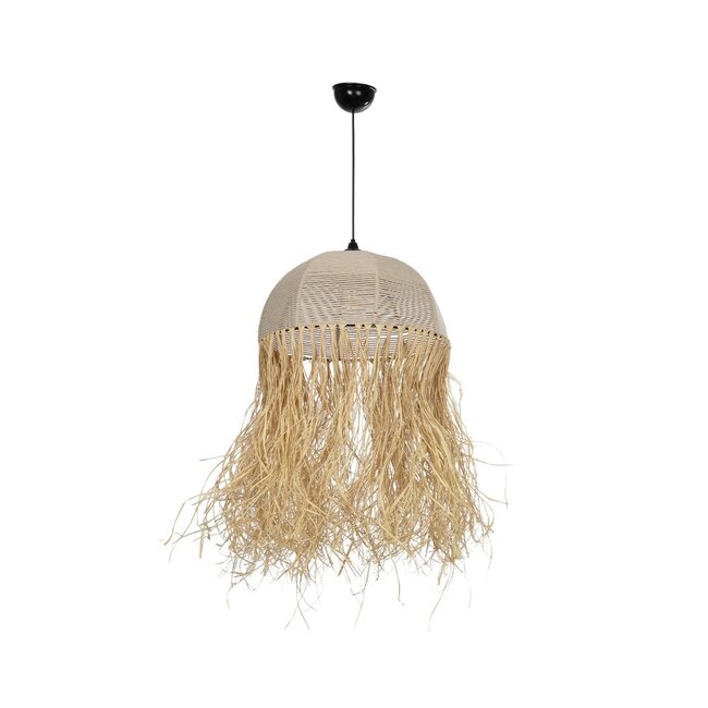 PLUVIA 205-0081 Boho Κρεμαστό Φωτιστικό Οροφής με Ντουί 1 x E27 AC 220-240V IP20 - Μπεζ - M40 x Π40 x Υ70cm - 4
