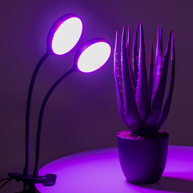 79650 Grow Light Full Spectrum LED Φωτιστικό Ανάπτυξης Φυτών Γλάστρας με 2 Κινούμενες Κεφαλές & Βάση Clip SMD 2835 10W 160° DC 5V IP20 με Dimmer & Timer Εσωτερικού Χώρου για Κάλυψη Επιφάνειας 0.6m x 0.6m Πλήρους Φάσματος Φωτισμού - 11
