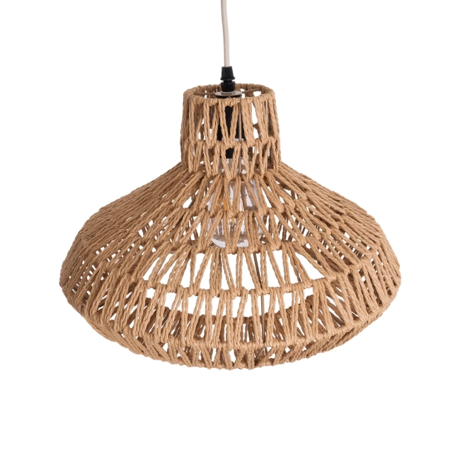 JENSON 00910 Boho Κρεμαστό Φωτιστικό Οροφής με Ντουί 1 x E27 AC 220-240V IP20 - Μπεζ - Μ38 x Π38 x Υ24cm - 5