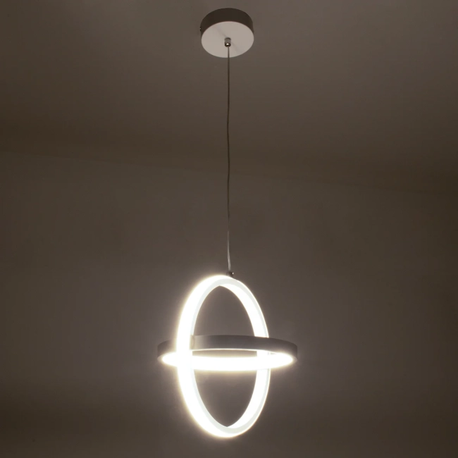 ALICE 61056 Μοντέρνο Κρεμαστό Φωτιστικό Οροφής LED 20W 2400lm 300° AC 220-240V IP20 Ρυθμιζόμενο Λευκό CCT με On/Off 2700K/4500K/6000K - Lumileds SMD Chip - Λευκό Ματ - Μ25 x Π22 x Υ25cm - 3 Χρόνια Εγγύηση - 9