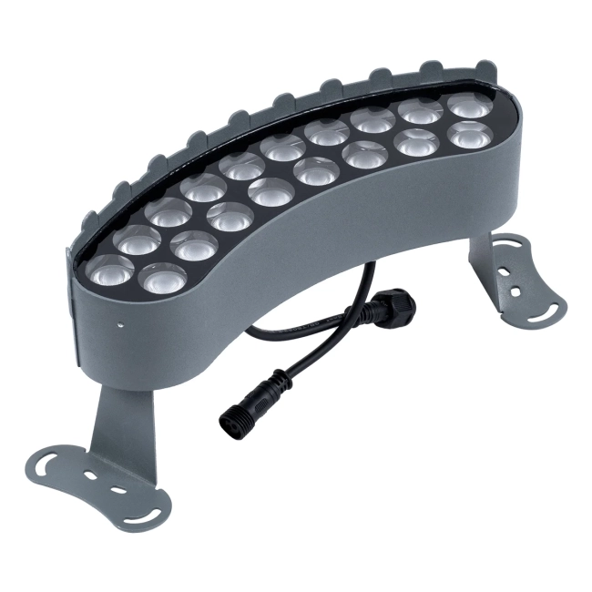 TREELIGHT-KINA 90685 Κυρτή Μπάρα Φωτισμού Wall Washer με Αντιθαμβωτική Γρίλια Ειδική για Φυτά - Δέντρα LED 18W 1710lm 30° DC 24V Αδιάβροχο IP65 Μ25 x Π6.5 x Υ6cm Φυσικό Λευκό 4500K - Γκρι Ανθρακί - 3 Years Warranty - 3