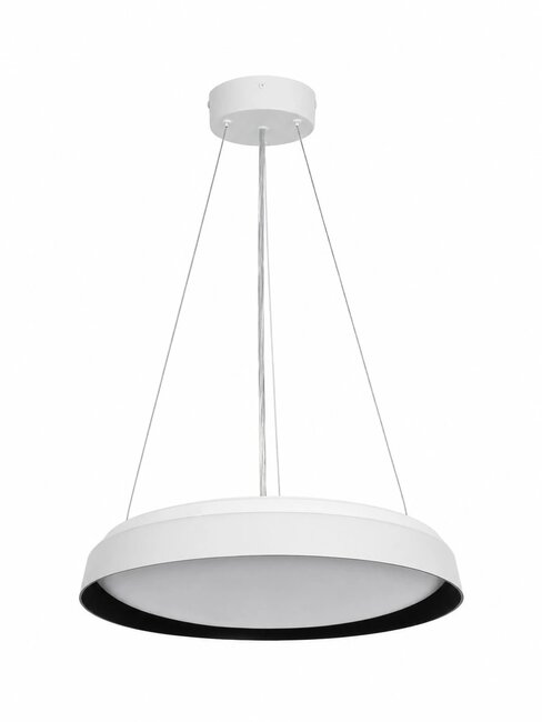 kelvo® VOLA KLV-101-0590 Κρεμαστό Φωτιστικό Οροφής LED 24W 2400lm 120° AC 220-240V IP20 Ρυθμιζόμενο Λευκό CCT με Διακόπτη στο Driver 2700K/4500K/6000K Triac Dimmable - Lumileds SMD Chip & ENEC/TÜV Driver - Μαύρο Ματ & Λευκό Ματ - Μ40 x Π40 x Υ7cm - 5 Χρόνια Εγγύηση - 4