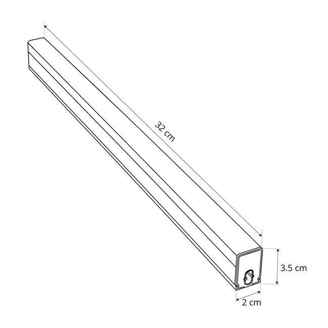 HEXON GLB-101-0085 Γραμμικό Επεκτεινόμενο DIY Φωτιστικό Οροφής LED 4W 500lm 120° AC 220-240V IP20 Φυσικό Λευκό 4000K - Sanan SMD Chip - Ασημί - Μ32 X Π2 X Υ3.5cm - 3 Χρόνια Εγγύηση - 5