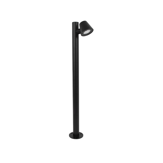 GARDENIA 60508 Φωτιστικό Κήπου - Κολωνάκι Αρχιτεκτονικού Φωτισμού Εξωτερικού Χώρου LED 7W 700lm 60° AC220-240V Αδιάβροχο IP65 - Σώμα Αλουμινίου & Tempered Glass - Μ12 x Π18 x Υ90cm - Θερμό Λευκό 2700K - Μαύρο - Bridgelux Chip - 5 Years Warranty - 4