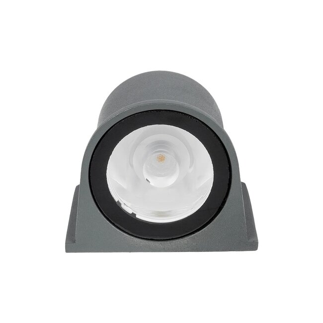 FLOODORA GLB-103-0030 Προβολέας Σποτ Wall Washer LED 3W 270lm 5° AC 220-240V Αδιάβροχο IP65 Θερμό Λευκό 2700K - Sanan SMD Chip - Γκρι Ανθρακί Ματ - Μ6.5 x Π5.5 x Υ5cm - 3 Χρόνια Εγγύηση - 4