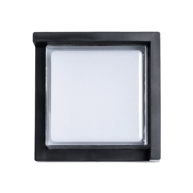 APEX 60770 Φωτιστικό Τοίχου - Απλίκα Αρχιτεκτονικού Φωτισμού Εσωτερικού/Εξωτερικού Χώρου Up or Down LED 10W 1050lm 120° AC175-265V Αδιάβροχο IP65 - Πλαστικό Σώμα - Φυσικό λευκό 4500K - Μ17 x Π17 x Υ9cm - Μαύρο - Bridgelux Chip - 3 Χρόνια Εγγύηση