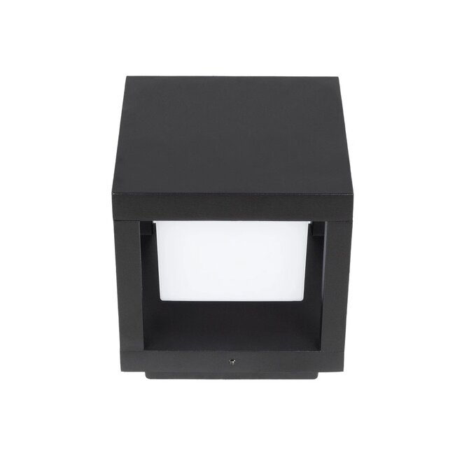 PRISM GLB-103-0017 Φωτιστικό Κολωνάκι Κήπου LED 10W 900lm 90° AC 220-240V Αδιάβροχο IP65 Θερμό Λευκό 2700K - Sanan SMD Chip - Μαύρο Ματ - Μ15 x Π15 x Υ16cm - 3 Χρόνια Εγγύηση - 8