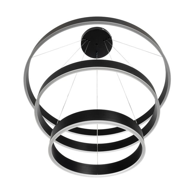 kelvo® VENOM KLV-101-0199 Κρεμαστό Φωτιστικό Οροφής LED 120W 12000lm 120° AC 220-240V IP20 Ρυθμιζόμενο Λευκό CCT με Χειριστήριο από 2700K έως 6000K Dimmable - Lumileds SMD Chip - Μαύρο Ματ - Μ80 x Π80 x Υ80cm - 3 Χρόνια Εγγύηση - 5