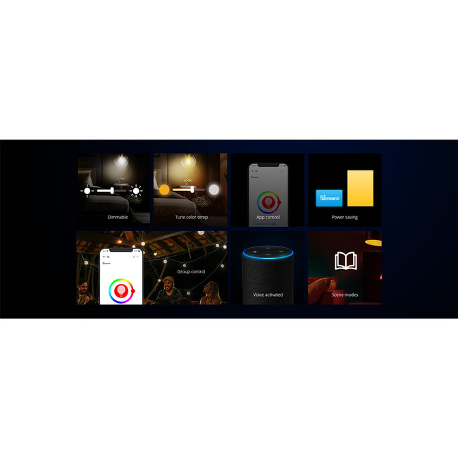 80071 SONOFF B02-BL-A60 - LED BULB E27 A60 806lm 9W WiFi+Bluetooth CW (Cool White + Warm white) Dimming Smart Bulb 2700K-6500K - 22