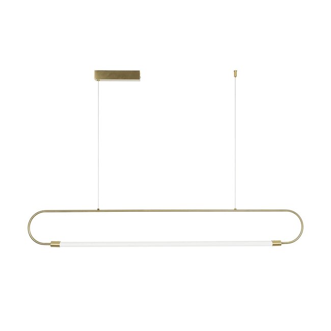 kelvo® GLOW KLV-101-0177 Κρεμαστό Φωτιστικό Οροφής LED 15W 1500lm 360° AC 220-240V IP20 Ρυθμιζόμενο Λευκό CCT με Χειριστήριο από 2700K έως 6000K Dimmable - Lumileds SMD Chip - Χρυσό Πλατίνα - Μ120 x Π3 x Υ17cm - 3 Χρόνια Εγγύηση - 4