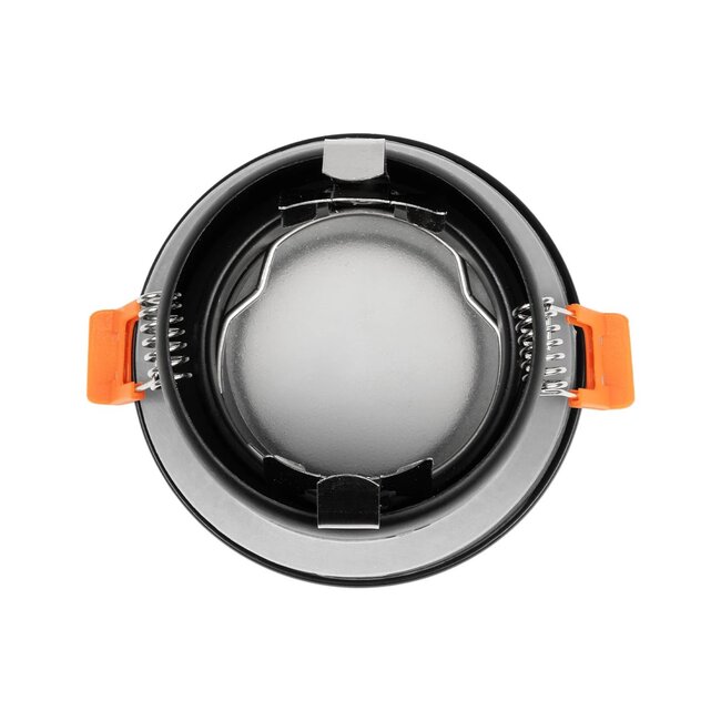 kelvo® KAPA KLV-101-0038 Χωνευτό Φωτιστικό Downlight Σποτ Μπάνιου για Λάμπα MR16 με Ντουί GU10 AC 220-240V Αδιάβροχο IP65 - Μαύρο Ματ - Μ8.5 x Π8.5 x Υ4.2cm / Q7.5cm - 4