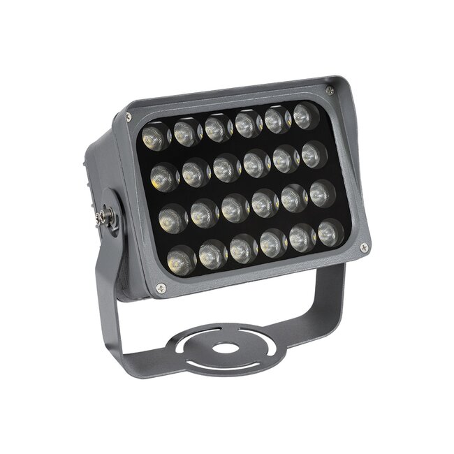 FLOODXENA 90130 Προβολέας Σποτ Wall Washer LED 24W 2880lm 10° AC 220-240V Αδιάβροχο IP65 Ψυχρό Λευκό 6000K - Bridgelux SMD Chip - Γκρι Ανθρακί - Μ18 x Π13.5 x Υ18cm - 3 Χρόνια Εγγύηση