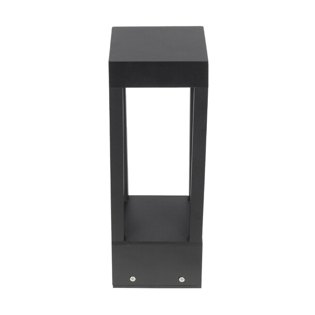 PRISM GLB-103-0019 Φωτιστικό Κολωνάκι Κήπου LED 8W 720lm 90° AC 220-240V Αδιάβροχο IP65 Θερμό Λευκό 2700K - Sanan SMD Chip - Μαύρο Ματ - Μ11 x Π11 x Υ30cm - 3 Χρόνια Εγγύηση - 8