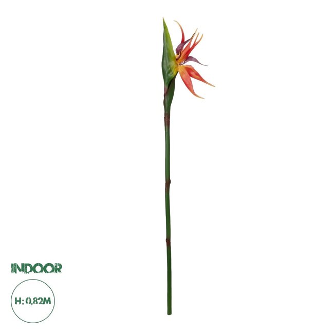 Artificial Garden ORANGE STELIZIA BRANCH 21399 Τεχνητό Διακοσμητικό Κλαδί  Πορτοκαλί Στρελίτζια Y82cm