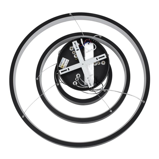 kelvo® NEMESIS KLV-101-0217-V2 Κρεμαστό Φωτιστικό Οροφής LED 100W 10000lm 180° AC 220-240V IP20 Ρυθμιζόμενο Λευκό CCT με Χειριστήριο από 2700K έως 6000K Dimmable - Lumileds SMD Chip - Μαύρο Ματ - Μ60 x Π60 x Υ60cm - 3 Χρόνια Εγγύηση - 10