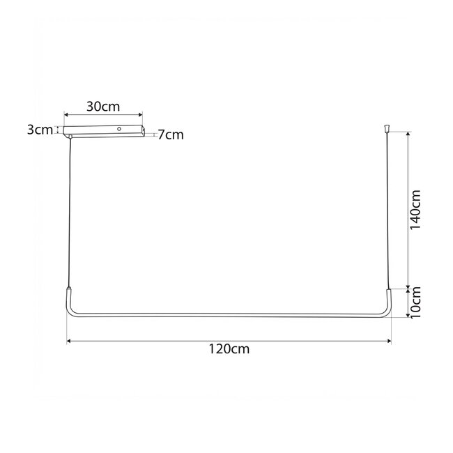 kelvo® LINARIA KLV-101-0256 Κρεμαστό Φωτιστικό Οροφής LED 36W 3600lm 180° AC 220-240V IP20 Ρυθμιζόμενο Λευκό CCT με Χειριστήριο από 2700K έως 6000K Dimmable - Lumileds SMD Chip - Λευκό Ματ - Μ120 x Π2 x Υ12cm - 3 Χρόνια Εγγύηση - 5