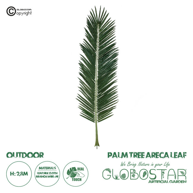 Artificial Garden ARECA PALM LEAF 20182 Τεχνητό Διακοσμητικό Φύλο Φοινικόδεντρου Αρέκα Π95 x Υ280cm