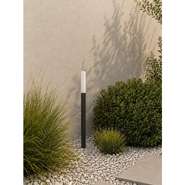  REED GLB-103-0008 Φωτιστικό Κολωνάκι Κήπου με Καρφωτή Βάση LED 5W 450lm 360° DC 24V Αδιάβροχο IP65 Θερμό Λευκό 2700K - Sanan SMD Chip - Μαύρο Ματ - Μ3 x Π3 x Υ65cm - 3 Χρόνια Εγγύηση