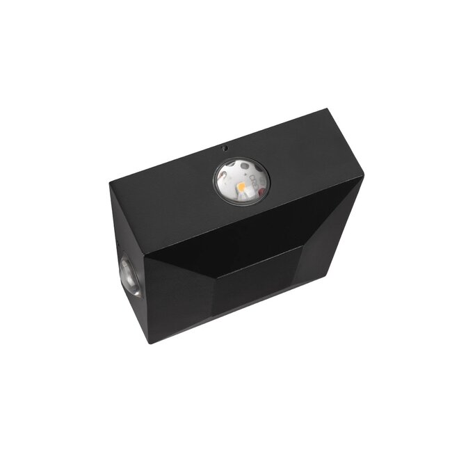 kelvo® ARKOS KLV-101-0110 Μοντέρνο Φωτιστικό Τοίχου - Απλίκα LED 8W 840lm 15° AC 220-240V Αδιάβροχο IP65 Θερμό Λευκό 2700K - Lumileds COB Chip & TÜV SÜD Driver - Μαύρο Ματ - Μ14 x Π5.5 x Υ14cm - 5 Χρόνια Εγγύηση - 7