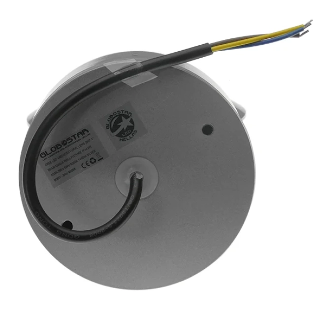  ZERODA 93066 Μοντέρνο Φωτιστικό Τοίχου - Απλίκα LED 9W 1440lm 1° AC 220-240V IP44 Ψυχρό Λευκό 6000K - CREE XPE Chip & TÜV SÜD Driver - Ασημί - Μ12 x Π11 x Υ17cm - 5 Χρόνια Εγγύηση - 4