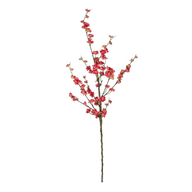 Artificial Garden CHINESE RED PLUM BLOSSOM BRANCH 21459 Τεχνητό Διακοσμητικό Κλαδί Κόκκινης Κερασίας Y113cm