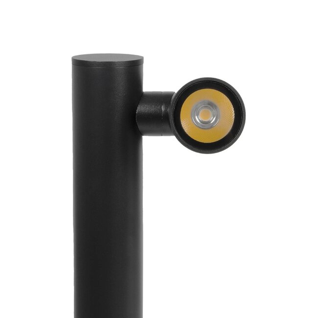 STEM GLB-103-0012 Φωτιστικό Κολωνάκι Κήπου LED 12W 1080lm 60° AC 220-240V Αδιάβροχο IP65 Θερμό Λευκό 2700K - Sanan SMD Chip - Μαύρο Ματ - Μ12 x Π18 x Υ60cm - 3 Χρόνια Εγγύηση - 9