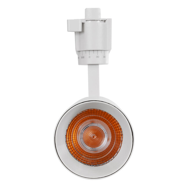 LUGANO 60807 Μονοφασικό Φωτιστικό Σποτ Ράγας LED 20W 2500lm 36° Acrylic HQ LENS AC 220-240V IP20 Φ6.5 x Υ22cm Φυσικό Λευκό 4500K - EUROTRACKSystem 1L+1N - Λευκό - Bridgelux Chip - TÜV Certified Driver - 5 Χρόνια Εγγύηση - 7
