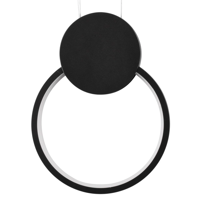  CYCLOS 61073 Μοντέρνο Κρεμαστό Φωτιστικό Οροφής LED 9W 1080lm 300° AC 220-240V IP20 Ρυθμιζόμενο Λευκό CCT με On/Off 2700K/4500K/6000K - Lumileds SMD Chip - Μαύρο Ματ - Μ21 x Π2.3 x Υ26.5cm - 3 Χρόνια Εγγύηση - 6