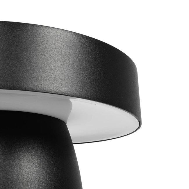 MUSH GLB-103-0016 Φωτιστικό Κολωνάκι Κήπου LED 12W 1080lm 90° AC 220-240V Αδιάβροχο IP65 Θερμό Λευκό 2700K - Sanan SMD Chip - Μαύρο Ματ - Μ18 x Π18 x Υ15cm - 3 Χρόνια Εγγύηση - 4