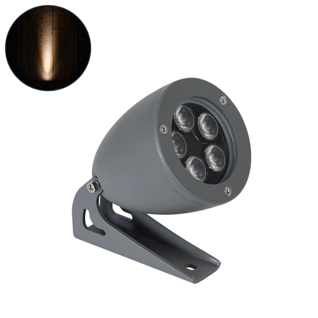  TREESPO 90468 Φωτιστικό Σποτ για Φυτά - Δέντρα LED 12W 1260lm 15° DC 24V Αδιάβροχο IP67 Ultra Θερμό Λευκό 2200K Dimmable - Bridgelux SMD Chip - Γκρι Ανθρακί - Μ9 x Π11 x Υ9cm - 3 Χρόνια Εγγύηση - 2