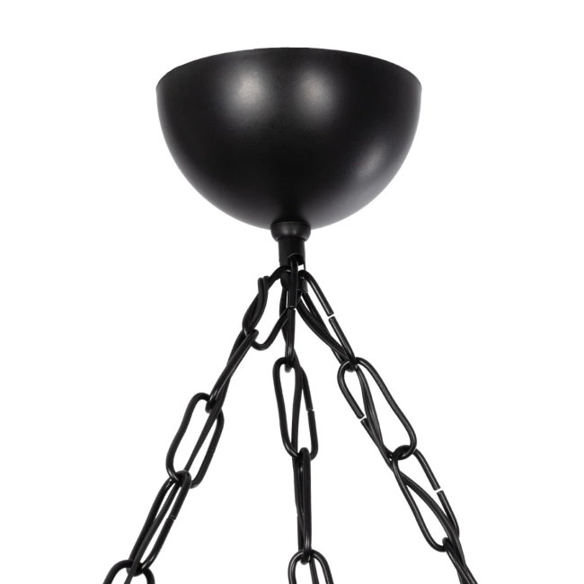 GLORA 201-0009 Vintage Κρεμαστό Φωτιστικό Ράγα Τρίφωτο 3 x E27 IP20 Μπεζ Ξύλο με Μαύρο Μέταλλο & Μελί Γυαλί - Μ50 x Π16 x Υ65cm - 8