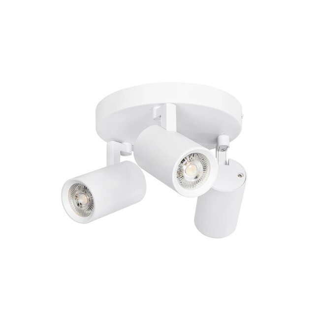 kelvo® SPOTA KLV-101-0145 Μοντέρνο Κινούμενο Φωτιστικό Σποτ Οροφής με Ντουί 3 x GU10 90° AC 220-240V IP20 - Λευκό Ματ - Μ19 x Π19 x Υ14cm - 3 kelvo® SPOTA KLV-101-0145 Μοντέρνο Κινούμενο Φωτιστικό Σποτ Οροφής με Ντουί 3 x GU10 90° AC 220-240V IP20 - Λευκό Ματ - Μ19 x Π19 x Υ14cm - 3