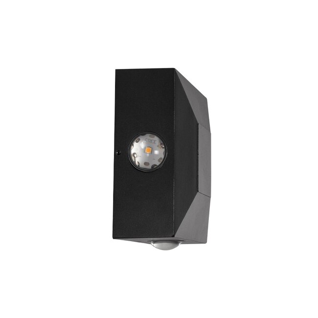 kelvo® ARKOS KLV-101-0110 Μοντέρνο Φωτιστικό Τοίχου - Απλίκα LED 8W 840lm 15° AC 220-240V Αδιάβροχο IP65 Θερμό Λευκό 2700K - Lumileds COB Chip & TÜV SÜD Driver - Μαύρο Ματ - Μ14 x Π5.5 x Υ14cm - 5 Χρόνια Εγγύηση - 5