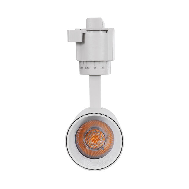 LUGANO 60801 Μονοφασικό Φωτιστικό Σποτ Ράγας LED 10W 1250lm 36° Acrylic HQ LENS AC 220-240V IP20 Φ4.5 x Υ19cm Φυσικό Λευκό 4500K - EUROTRACKSystem 1L+1N - Λευκό - Bridgelux Chip - TÜV Certified Driver - 5 Χρόνια Εγγύηση - 7