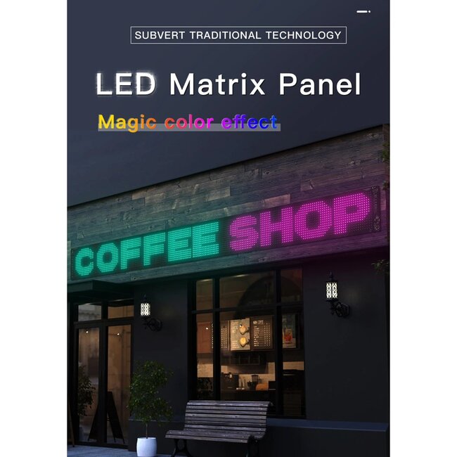 MATRIX GLB-106-0004 Εύκαμπτη Κυλιόμενη Ψηφιακή Επιγραφή 133x19.2cm P9 144x16 Pixel LED 10W DC 5V 2A με USB 2.0 Αδιάβροχο IP65 Πολύχρωμο RGB - Bluetooth Control μέσω iPIXEL APP - Μ133 x Π0.4 x Υ19.2cm - 2 Χρόνια Εγγύηση - 13