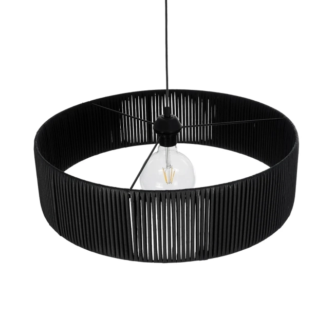  KYCLOS 203-0046 Boho Κρεμαστό Φωτιστικό Οροφής με Ντουί 1 x E27 AC 220-240V IP20 - Μαύρο - M55 x Π55 x Υ20cm - 7