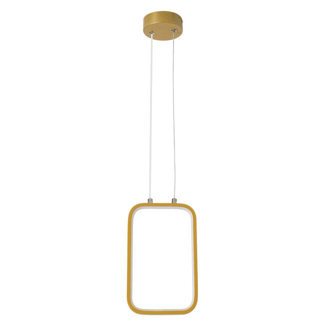 DEROBA 61301 Κρεμαστό Φωτιστικό Οροφής Linear Design LED CCT 12W 1320lm 360° AC 220-240V - Εναλλαγή Φωτισμού μέσω Διακόπτη On/Off All In One Ψυχρό 6000k+Φυσικό 4500k+Θερμό 2700k Μ16 x Π1.6 x Υ25.5cm - Χρυσό Βούρτσας - 3 Years Warranty - 4