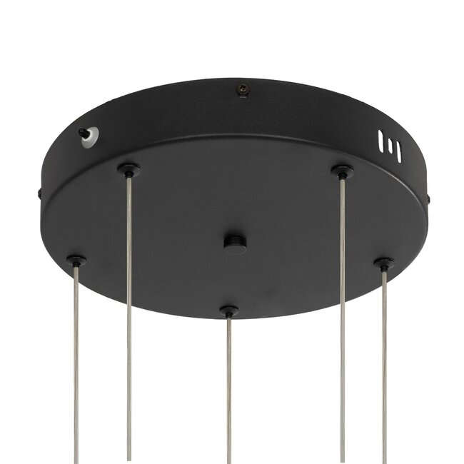 kelvo® LEXAGON KLV-101-0179 Κρεμαστό Φωτιστικό Οροφής LED 120W 12000lm 200° AC 220-240V IP20 Ρυθμιζόμενο Λευκό CCT με Χειριστήριο από 2700K έως 6000K Dimmable - Lumileds SMD Chip - Μαύρο Ματ - Μ110 x Π90 x Υ110cm - 3 Χρόνια Εγγύηση - 6