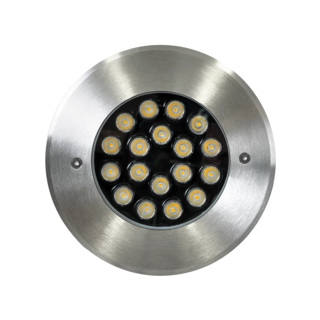 UNDERGROUND-SINA 90572 Χωνευτό Φωτιστικό Σποτ Δαπέδου LED 18W 1710lm 15° DC 24V Αδιάβροχο IP68 Φ20 x Υ11cm Φυσικό Λευκό 4500K - Ανοξείδωτο Ατσάλι - 3 Χρόνια Εγγύηση - 4